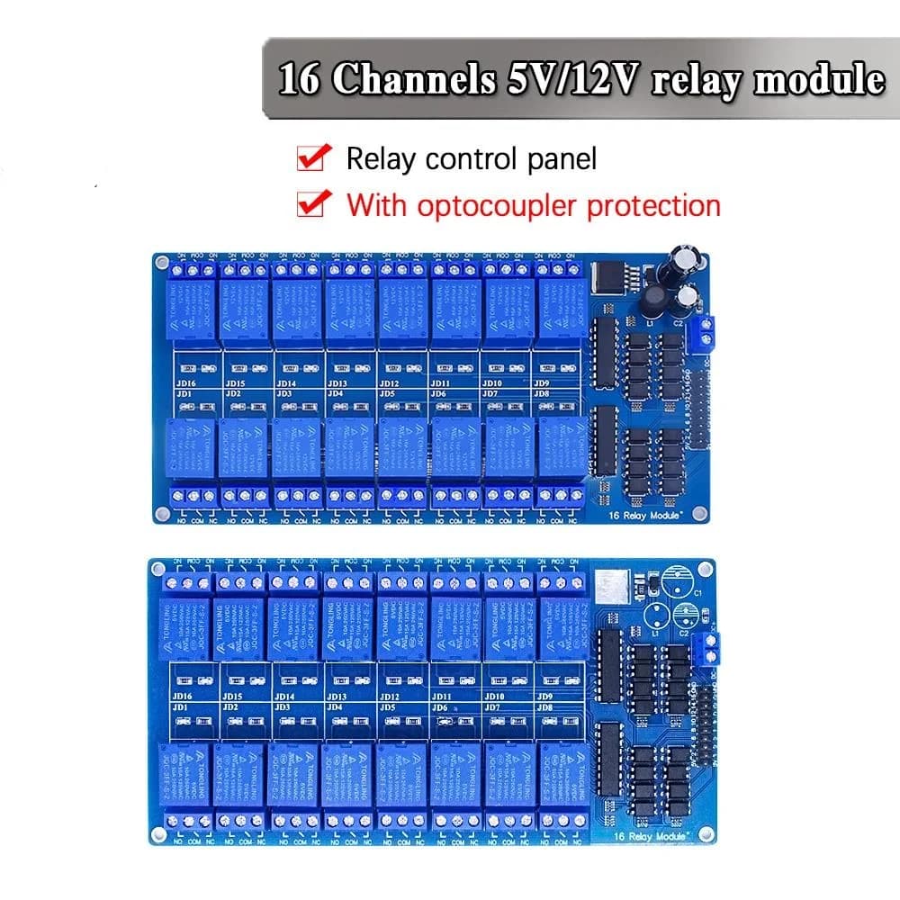 16-channel relay module 5V 12V with relay output optical coupler 1 2 4 6 8-way relay module for Arduino Available