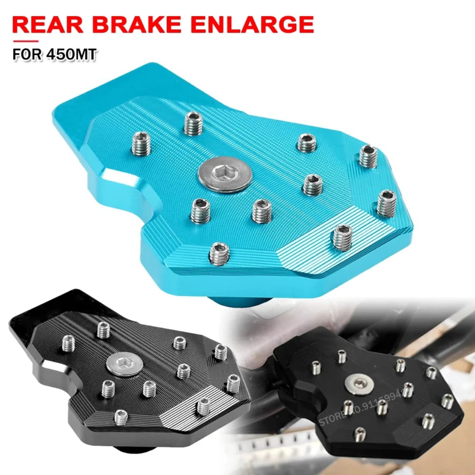 Pedane posteriori Ingrandisci Pioli frenanti Poggia Pedale freno moto Estensione Extender per CFMOTO 450MT IBEX 450 MT450 450 MT