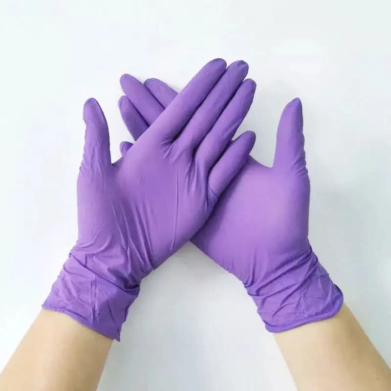 50/100 pezzi guanti monouso in nitrile guanti viola impermeabili senza polvere guanti da lavoro antiscivolo per la pulizia del lavaggio della cucina
