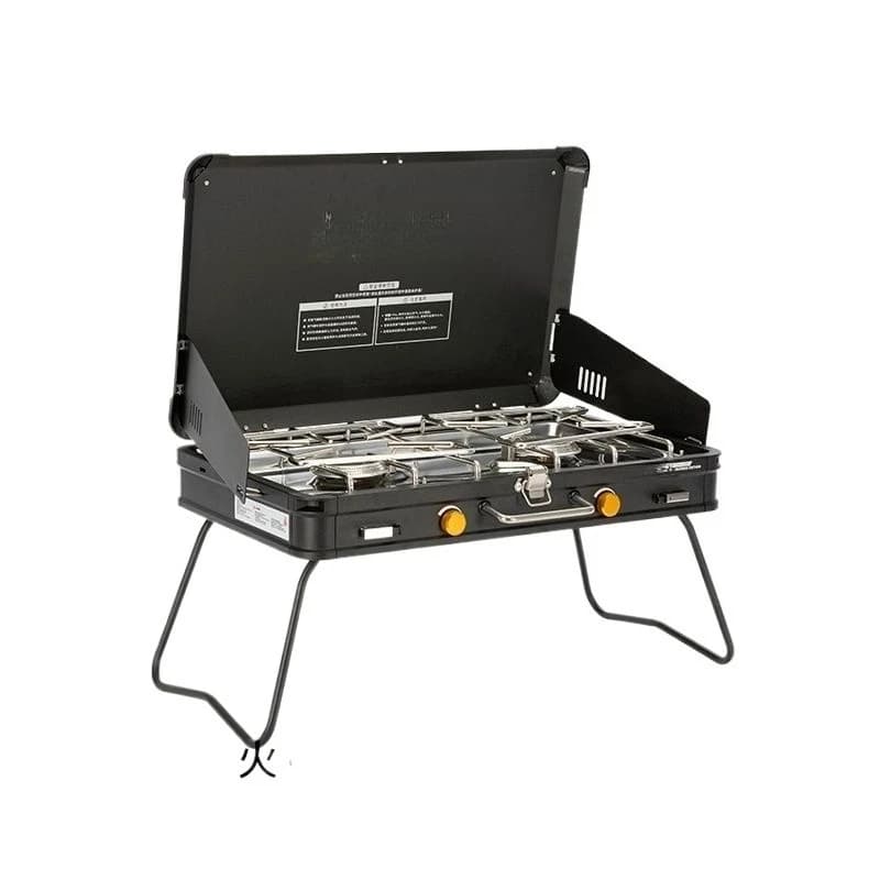 Fornello da campeggio a gas per esterni, fornello a cassetta per barbecue da picnic, fornello barbecue portatile pieghevole Firefox pro