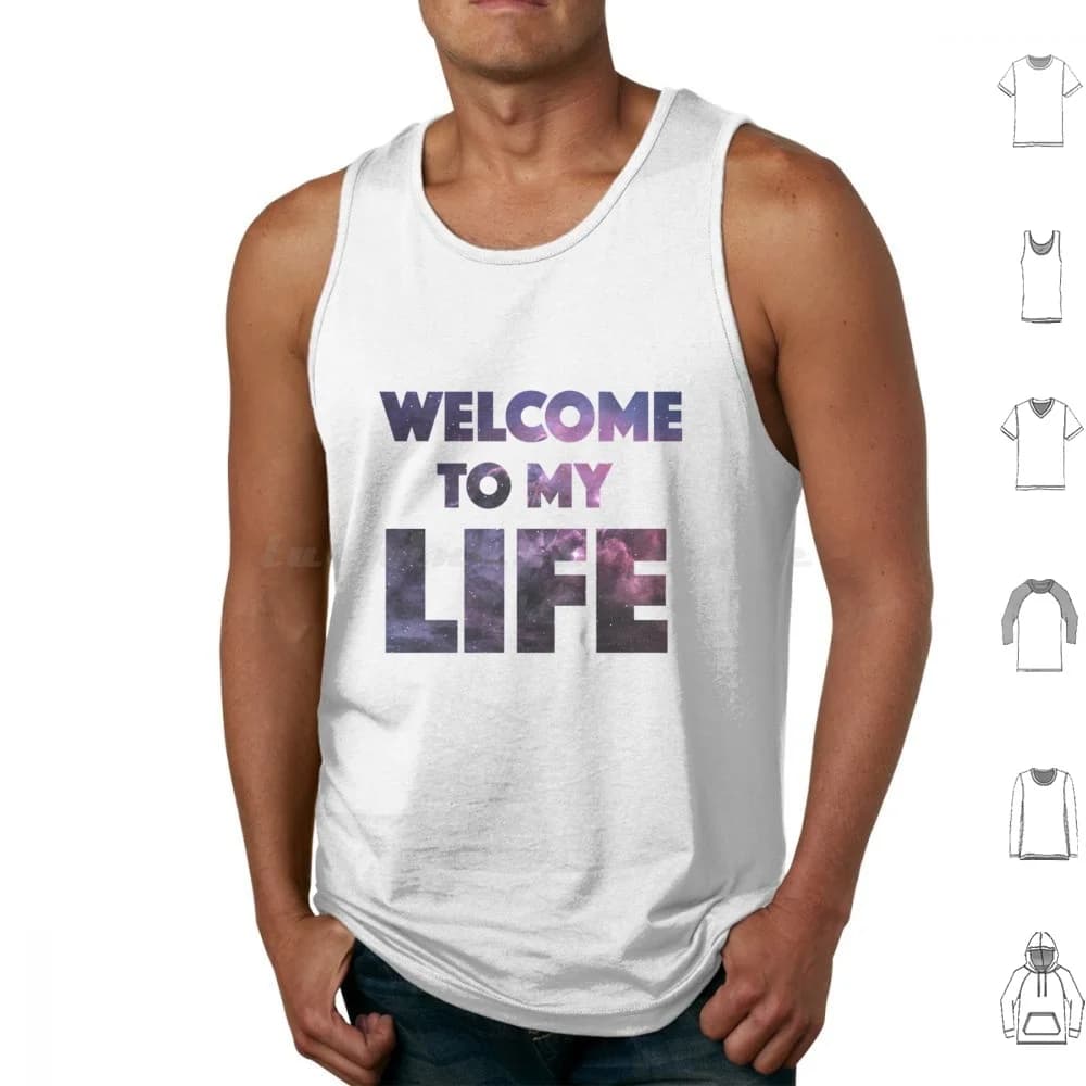 Welcome To My Life Tank Tops Vest Sleeveless Simple Plan Plan Simple Black Funny Emo Pop Punk Logo Simple Plan Band Simple