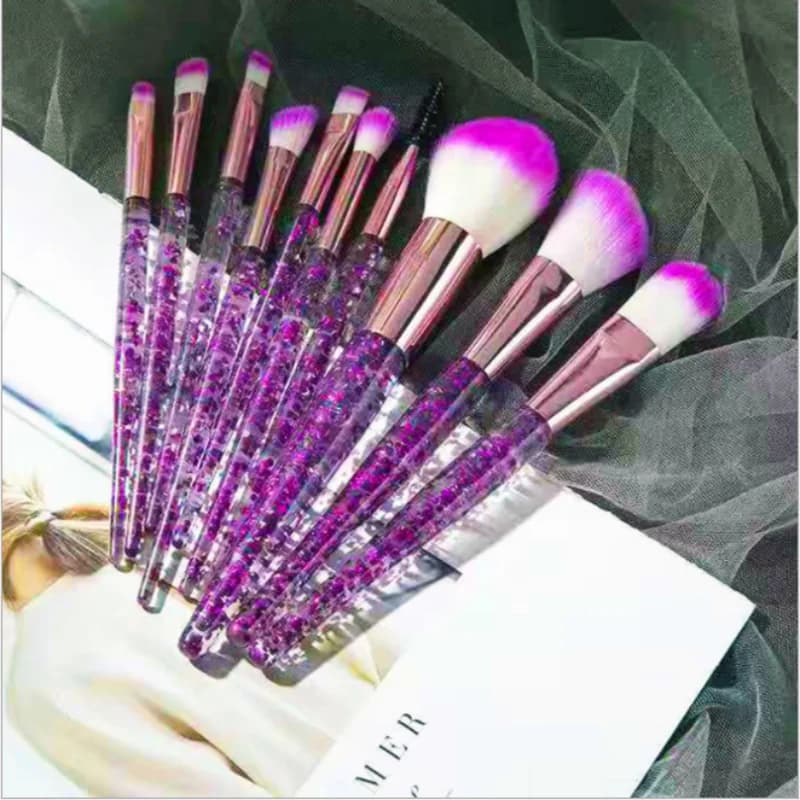 10Pcs Super Soft Makeup Brushes Set Cover Foundation Concealer Eyeshadow Blush All for Beginner Full Face Starter Essential Tool