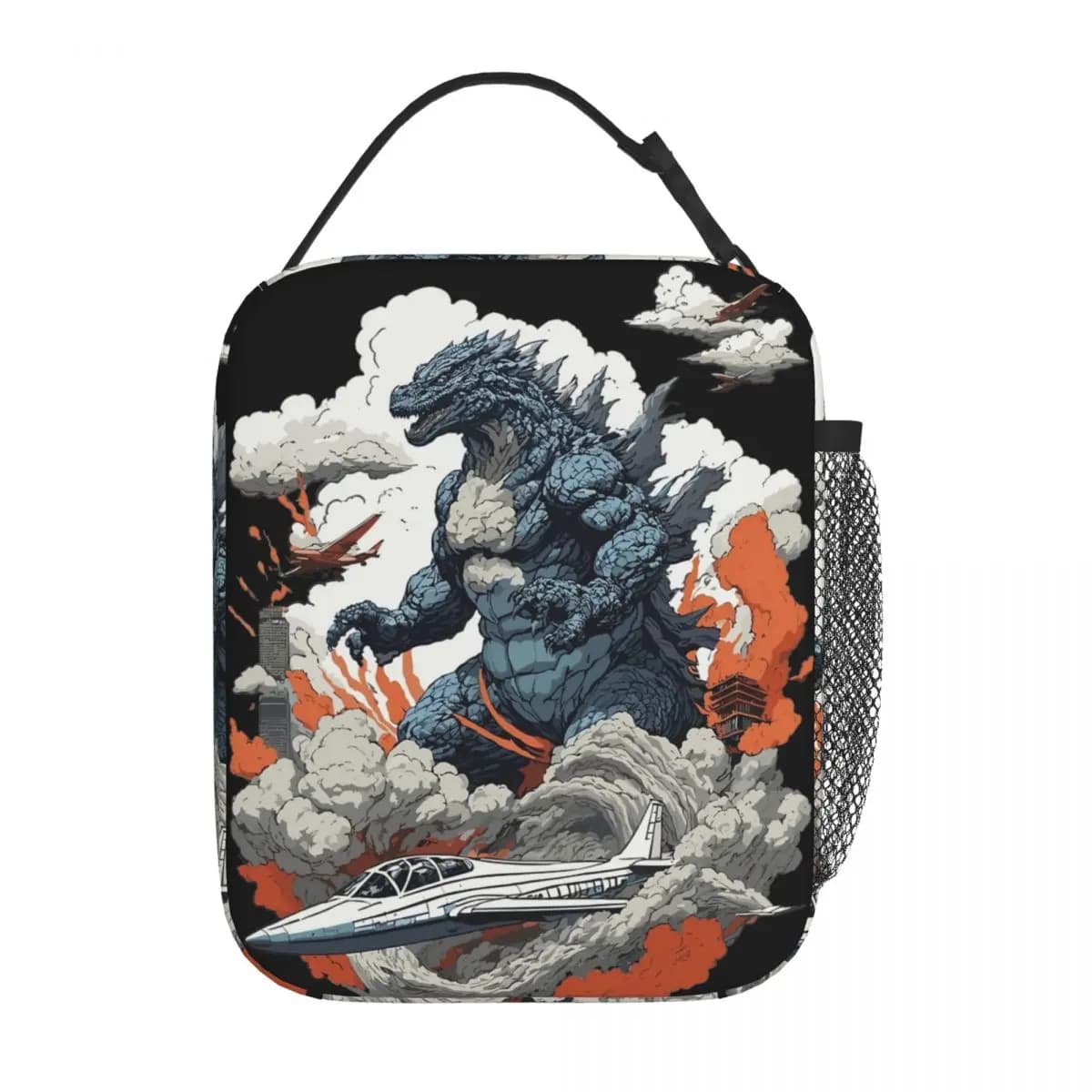 Godzillaed Minus One Monster Borse per il pranzo isolate Borsa termica Contenitore per pasti, grande borsa per il pranzo, borse per alimenti, viaggi in spiaggia