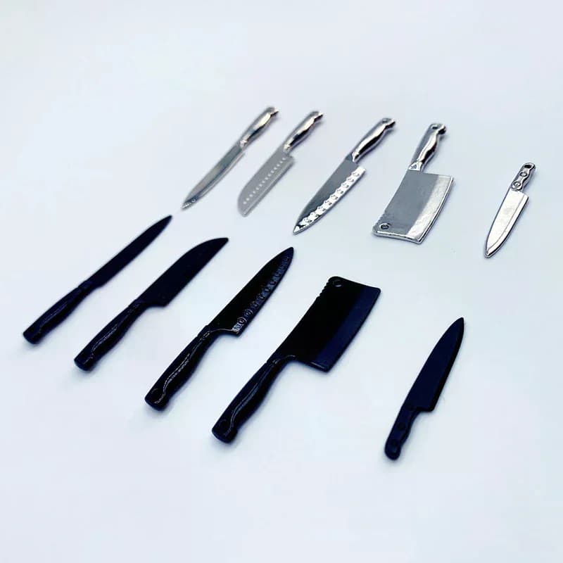 Mini Doll House Knives 1/12, Kitchen Tools, Doll House Accessories, Children's Toys for Role Games