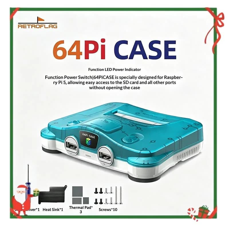 Retrolag N64Pi CASE compatible with Raspberry Pi 5 motherboard