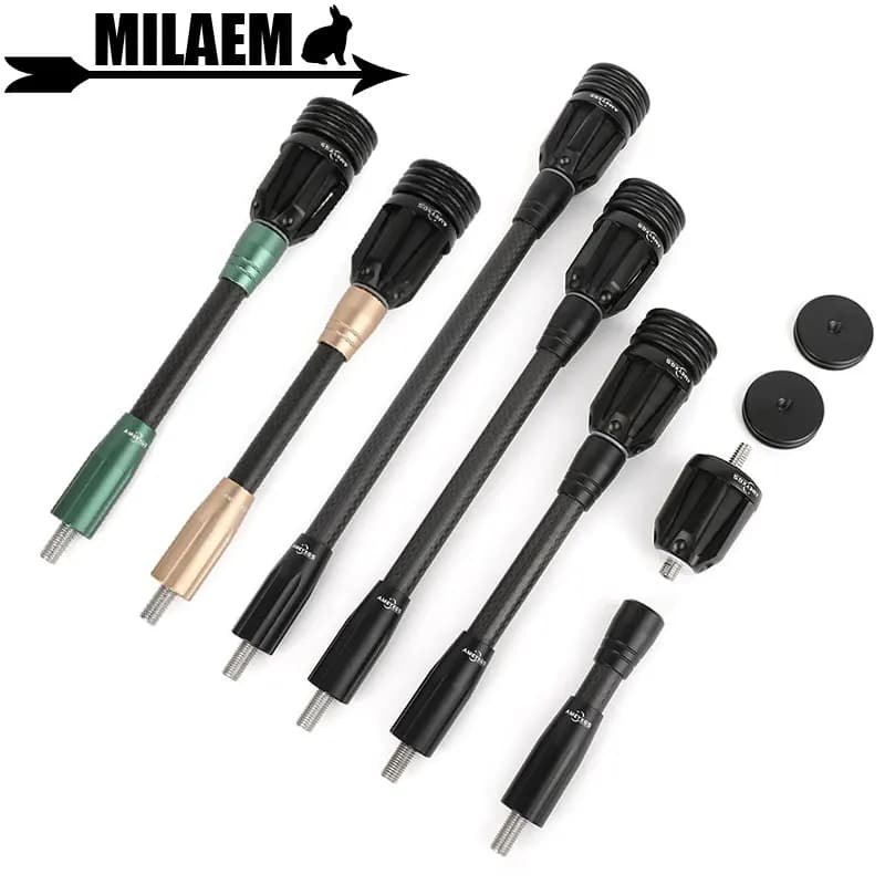 6/8/10/12 Inch Archery Balance Bar 3K Carbon Fibre Bar Bow Stabilizer Shock Absorbing Rod Damping Hunting Shooting Target Acc