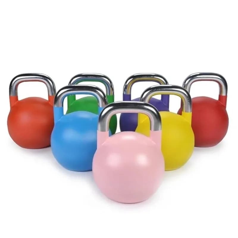 Kettlebell Premium da 12KG con Rivestimento in Polvere, Design Simile a un Bilanciere per Allenamento di Forza e Fitness a Casa