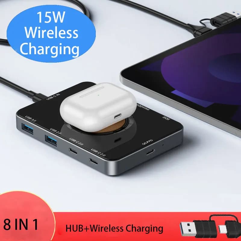HUB USB C tipo C a USB 3.0 HUB adattatore HDMI per MacBook Pro Huawei Mate USB Splitter Phone caricabatterie Wireless HUB USB per Laptop