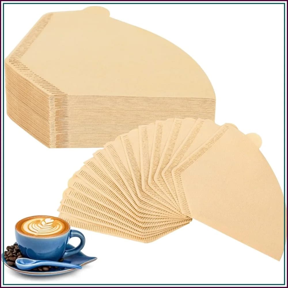 Coffee Filters #4, 200 Count Disposable Unbleached Natural Paper for 8-12 Cup Pour Over Makers
