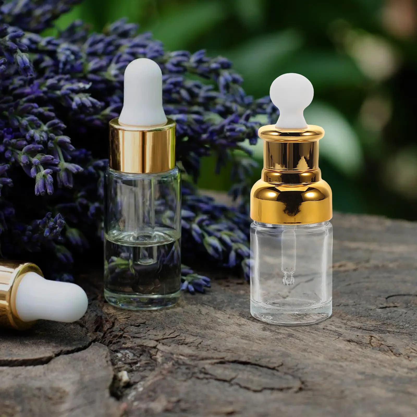 Piccola Bottiglia Contagocce in Vetro per Oli Essenziali, Profumi, Sieri, Prodotti per la Cura della Pelle, Flacone Ricaricabile, Piccolo Campioncino di Trucco, Flacone Vuoto da Viaggio