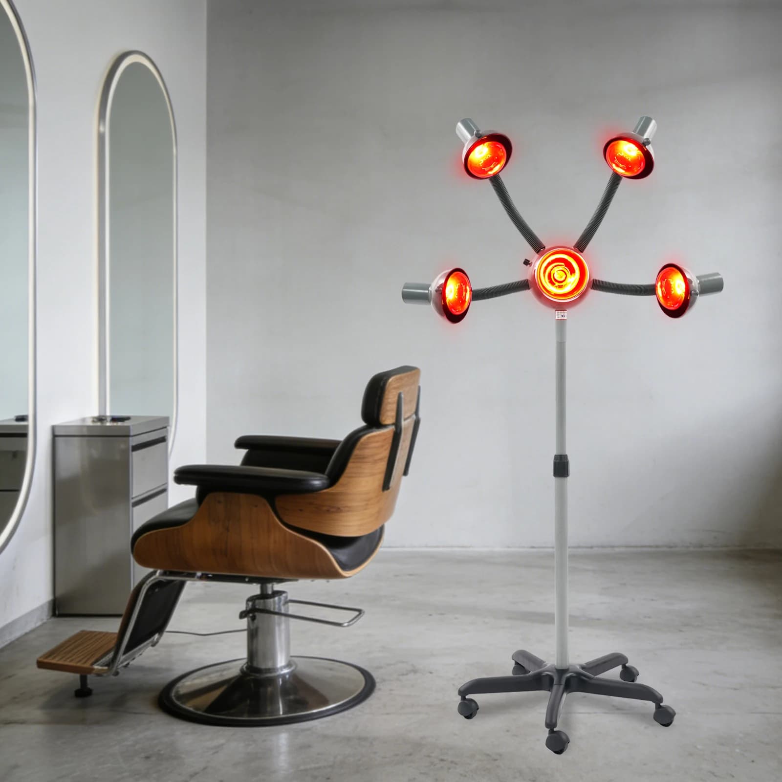 Professional Hair dryer from Terra Premium, with 5 Heads and 7 Bulbs, 950W, for Permanent and Styling