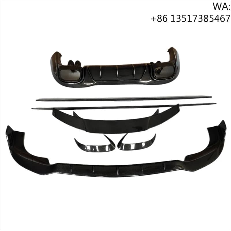 High Quality Carbon Fiber B-style Front Lip Side Skirt and Rear Diffuser Spoiler Body Kit for Benz AMG GT50 GT53 Body Kit