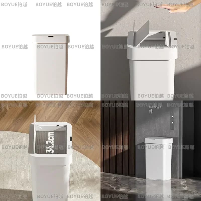 Smart Sensor Trash Can 50L Large Capacity Automatic Lid Office Outdoor Home Waste Bin Hands Free Garbage Container