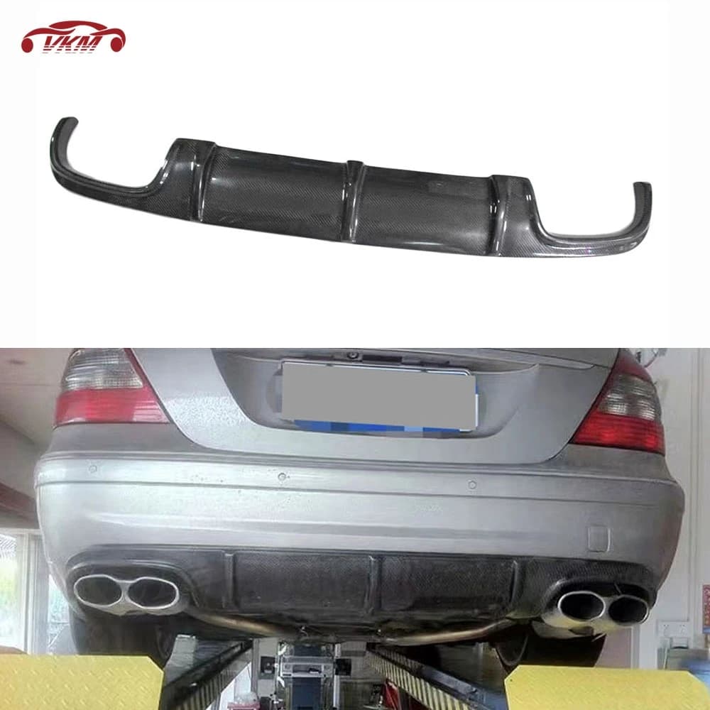 Auto Diffusore Posteriore Labbro In Fibra di Carbonio Per Benz W211 E55 AMG Berlina 2002-2006 Auto Paraurti Posteriore Diffusore Labbro Paraurti Spoiler Corpo Kit