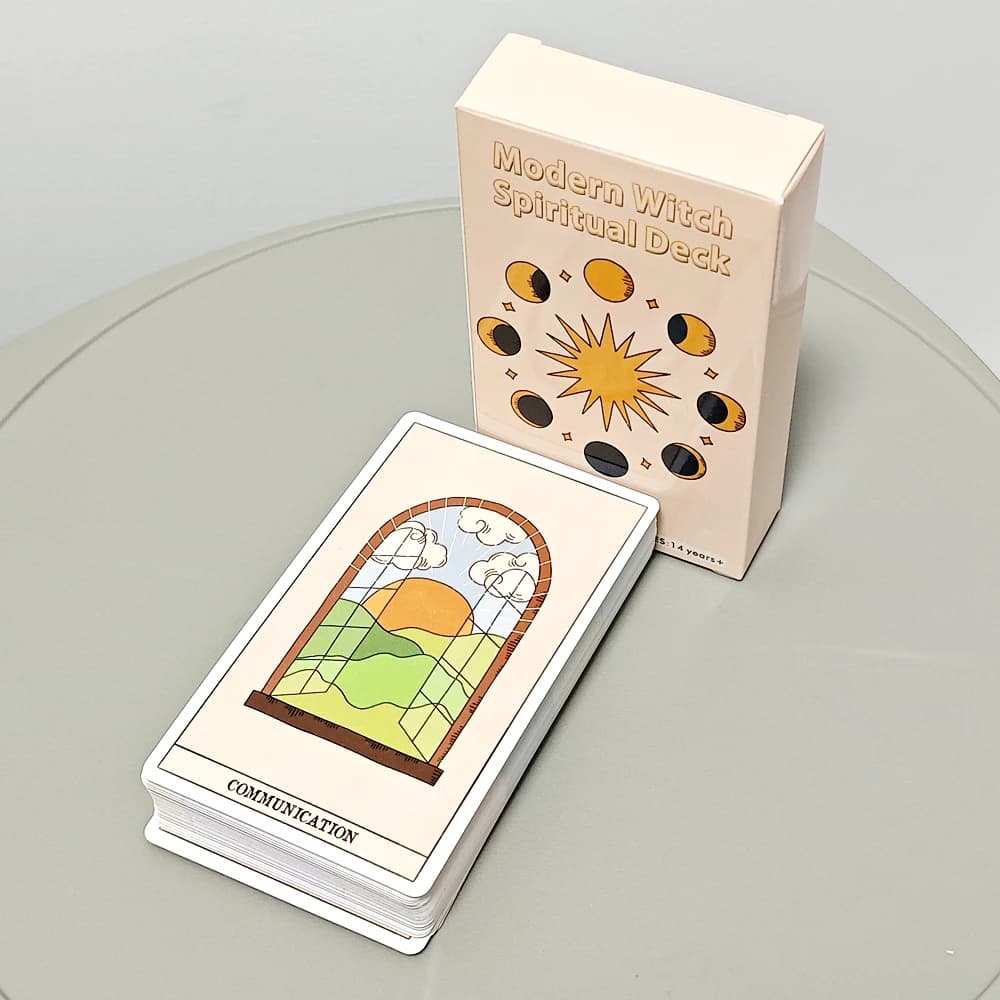 10,3 * 6 cm 60 pezzi di carte Oracle in stile moderno Mazzo spirituale di streghe moderne