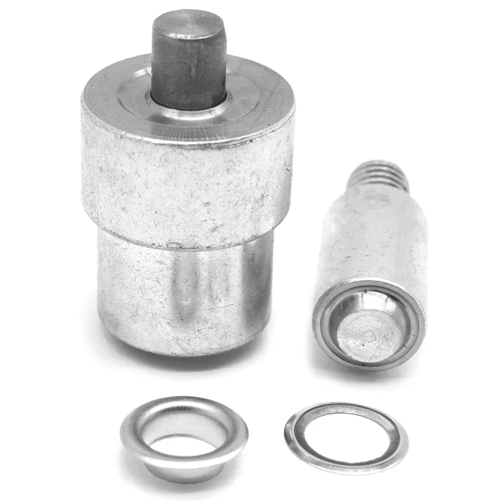 Occhielli per occhielli Stampo Pressa a mano 1 Set 4mm 5mm 6mm 8mm 10mm 12mm 14mm 17mm 20mm Strumento di installazione Occhielli Die M8/19MM per cucire