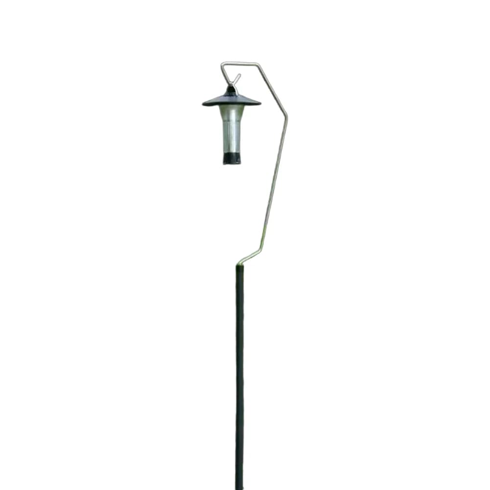 Ultralight Tent Pole Camping Light Stand For Outdoor Hiking Black silver Adjustable Camping Light Holder Stainless Steel Hooks