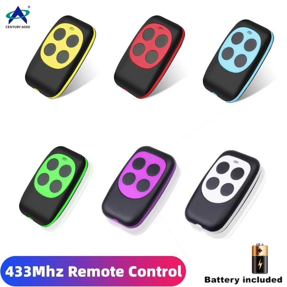 Telecomando per porta del garage 433 MHz 4 tasti Controlli universali per porte RF Wireless EV1527 Duplicatore di codici di apprendimento Copia apri
