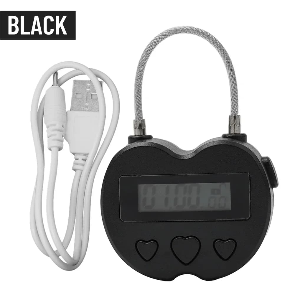 Blocco orario intelligente Display LCD Blocco orario Multifunzione timer elettronico da viaggio Lucchetto timer temporaneo ricaricabile USB impermeabile