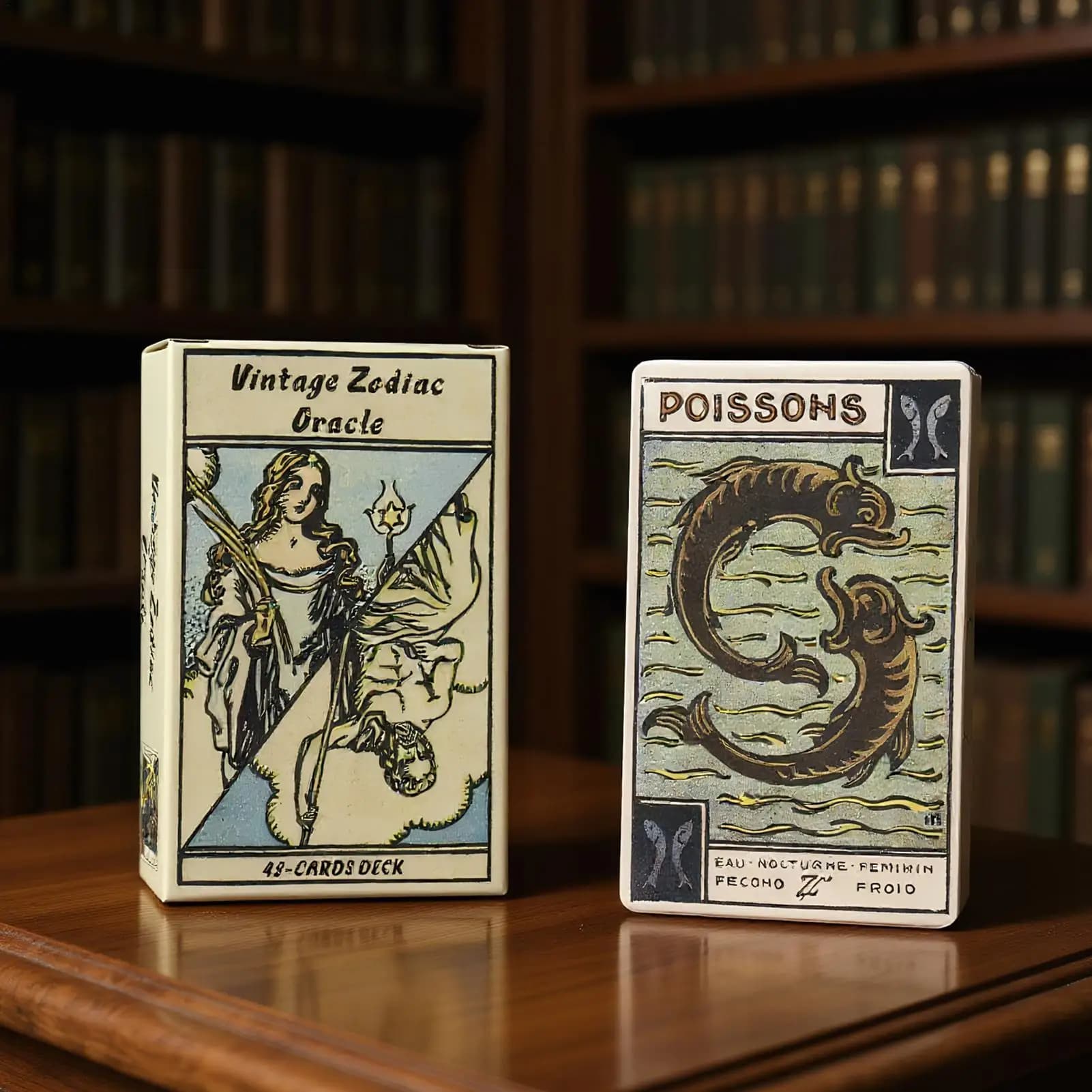 Mazzi di tarocchi inglesi con carte dei tarocchi astrologiche vintage per giochi da tavolo, feste di divinazione del destino