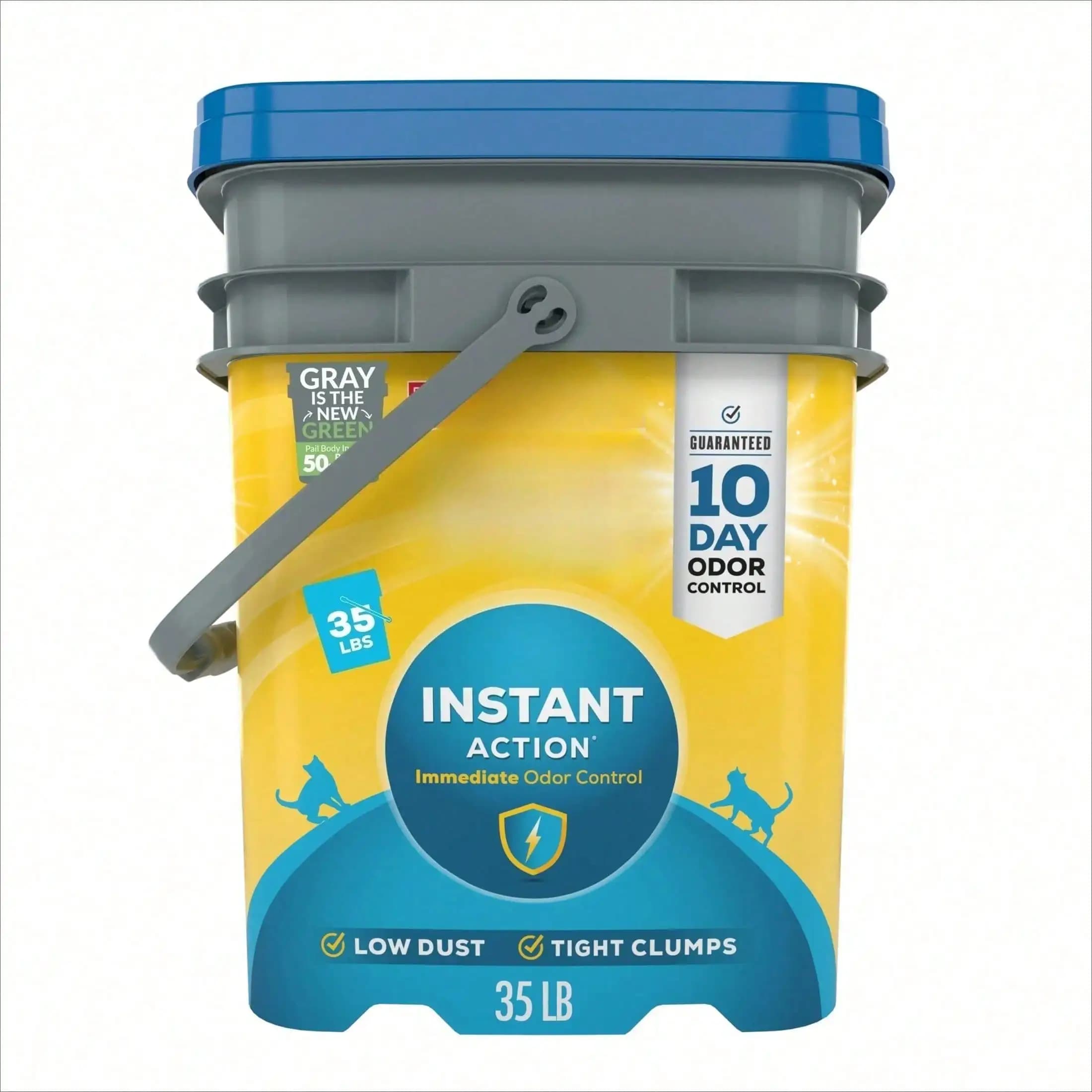 Instant Action Clumping Cat Litter, Floral Scent, 35 Lb Pail