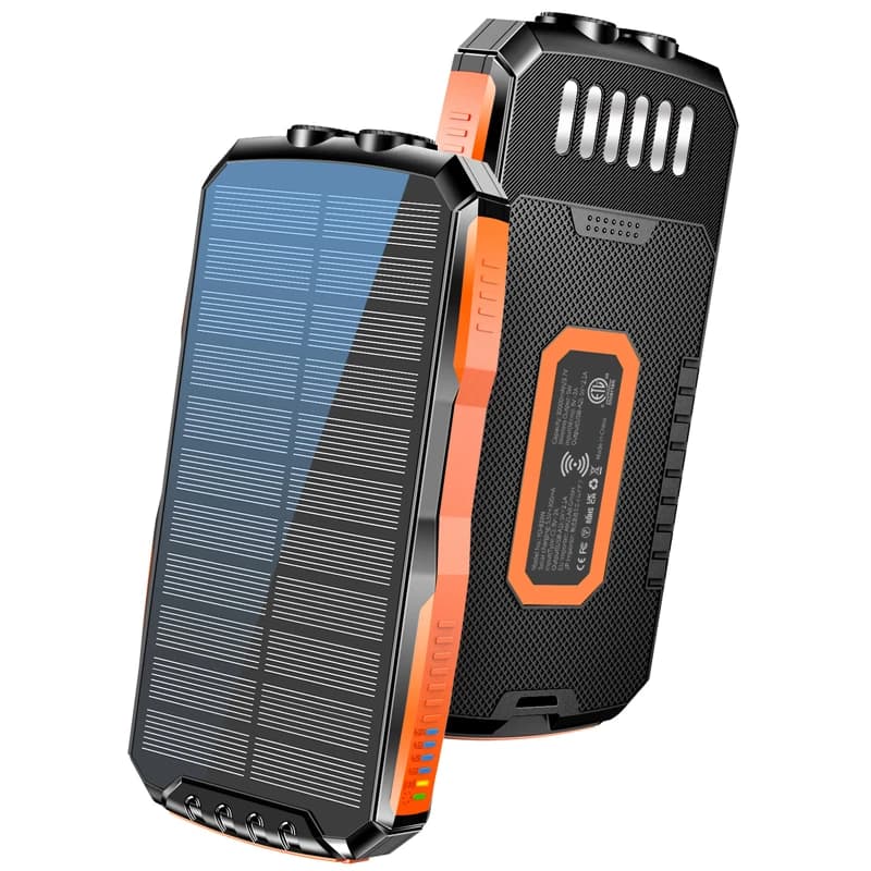 Caricatore portatile impermeabile del pannello solare di Powerbank della carica veloce della banca di energia solare 25000mAh per iPhone 13 12 Samsung S22 Poverbank