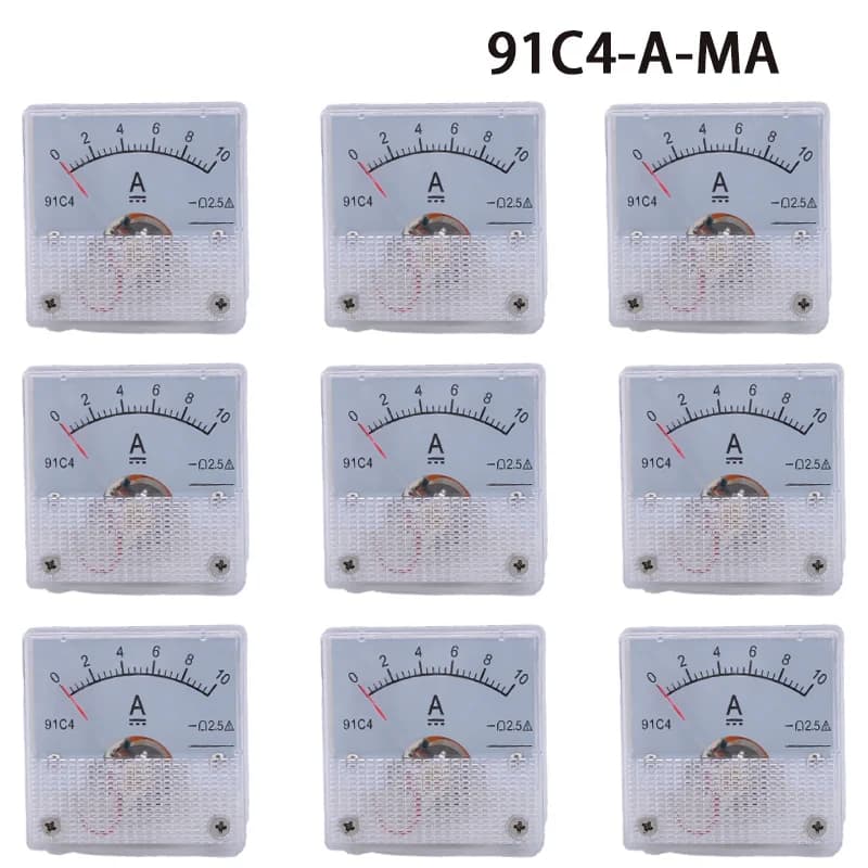 91C4-A Tipo puntatore DC Amperometro 1A 2A 3A 5A 10A 15A 30A 50A 75A 100A 150A 200A 300A 400A 500A Meccanica analogica Tavolo piastra