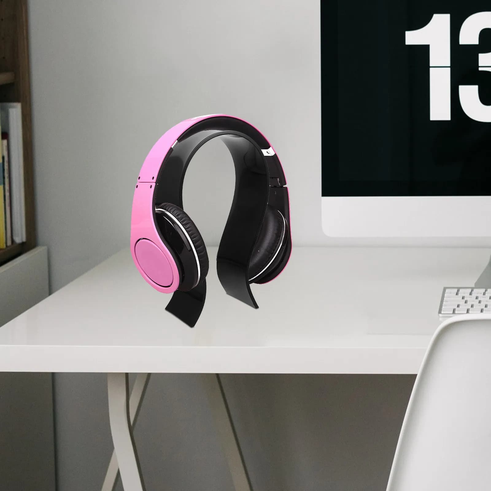 Supporto per Cuffie Robusto, Espositore da Scrivania per Cuffie da Gaming, Porta Cuffie Compatto e Leggero