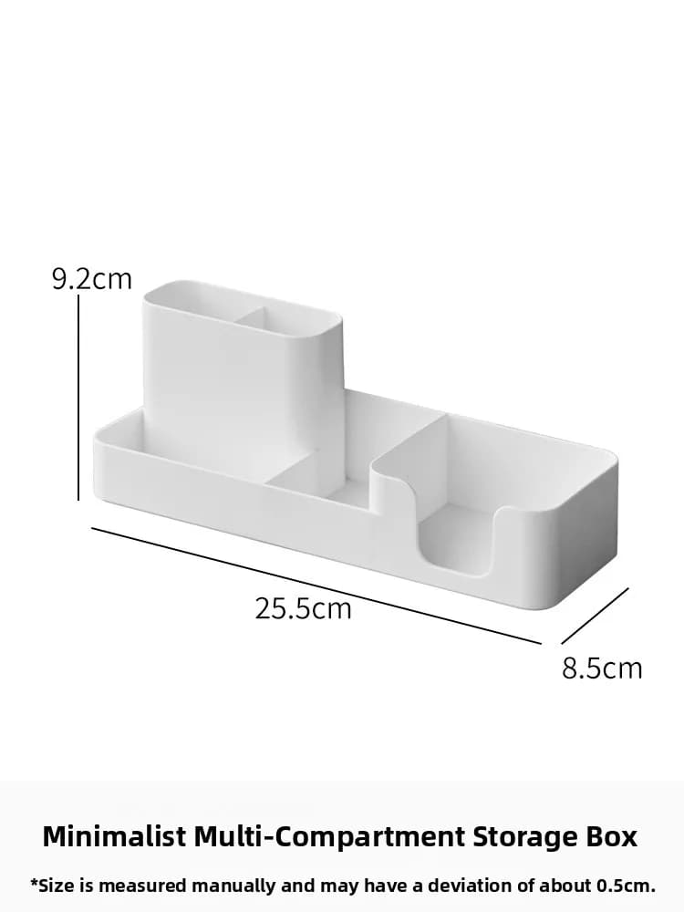 Student Dormitory Desktop Organizer Shelf Partition Cosmetic Dustproof Box Multi-functional Storage Box Japanese Style