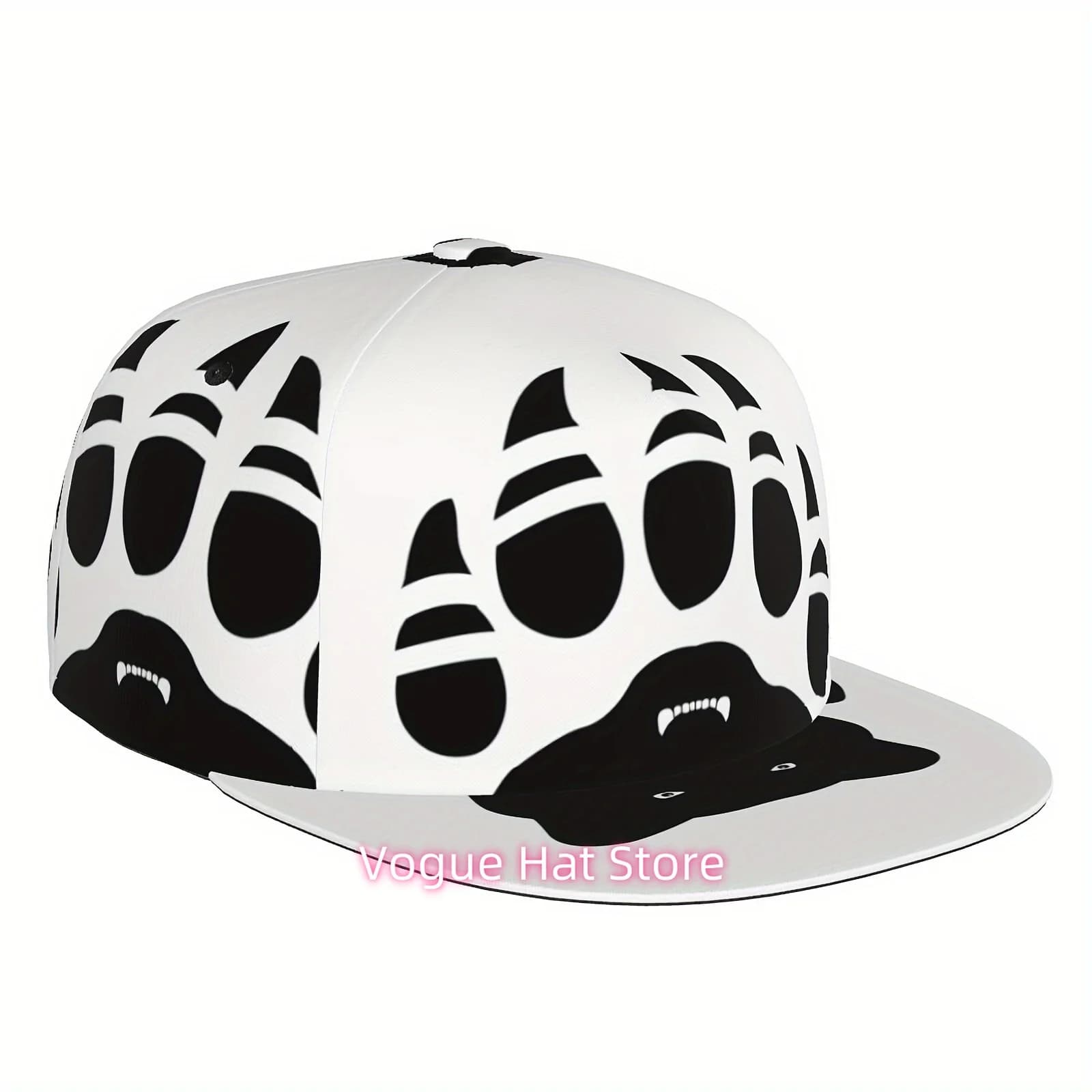 Adjustable Snapback Baseball Cap with Bear Clan Design - Sports Fashion Hat for Running and Outdoor Activities, Breathable Polye