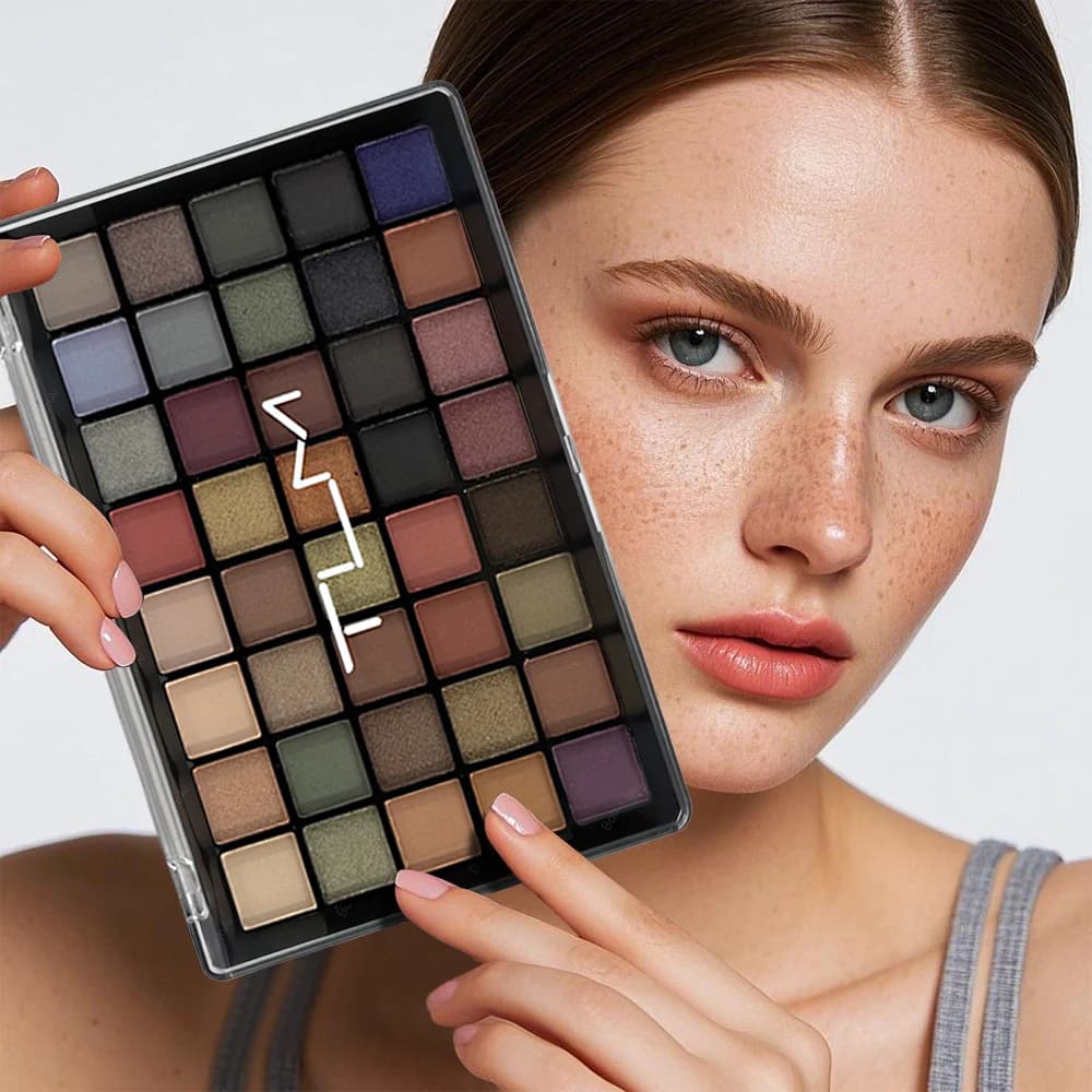 TLM 40 colors makeup eye palette of naked eye shadows glitter powder pigmented opaque umbrella pressed cosmetic