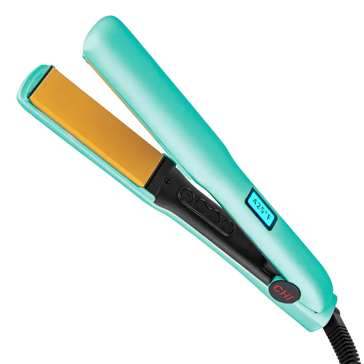 Hair Plate with Floating Ceramic Tiles, Quick Heating, Liscia Finish, On/Off Switch, 1.25 Inches, Color Menta Mojito