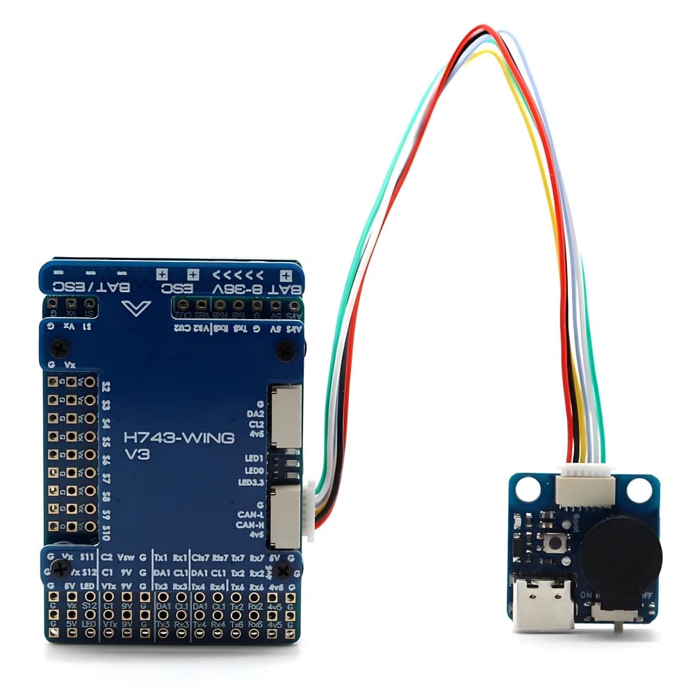 H743-WING V3 flight control, dual IMU fusion, dual camera switching, suitable for fixed wing/VTOL model aircraft FPV drone