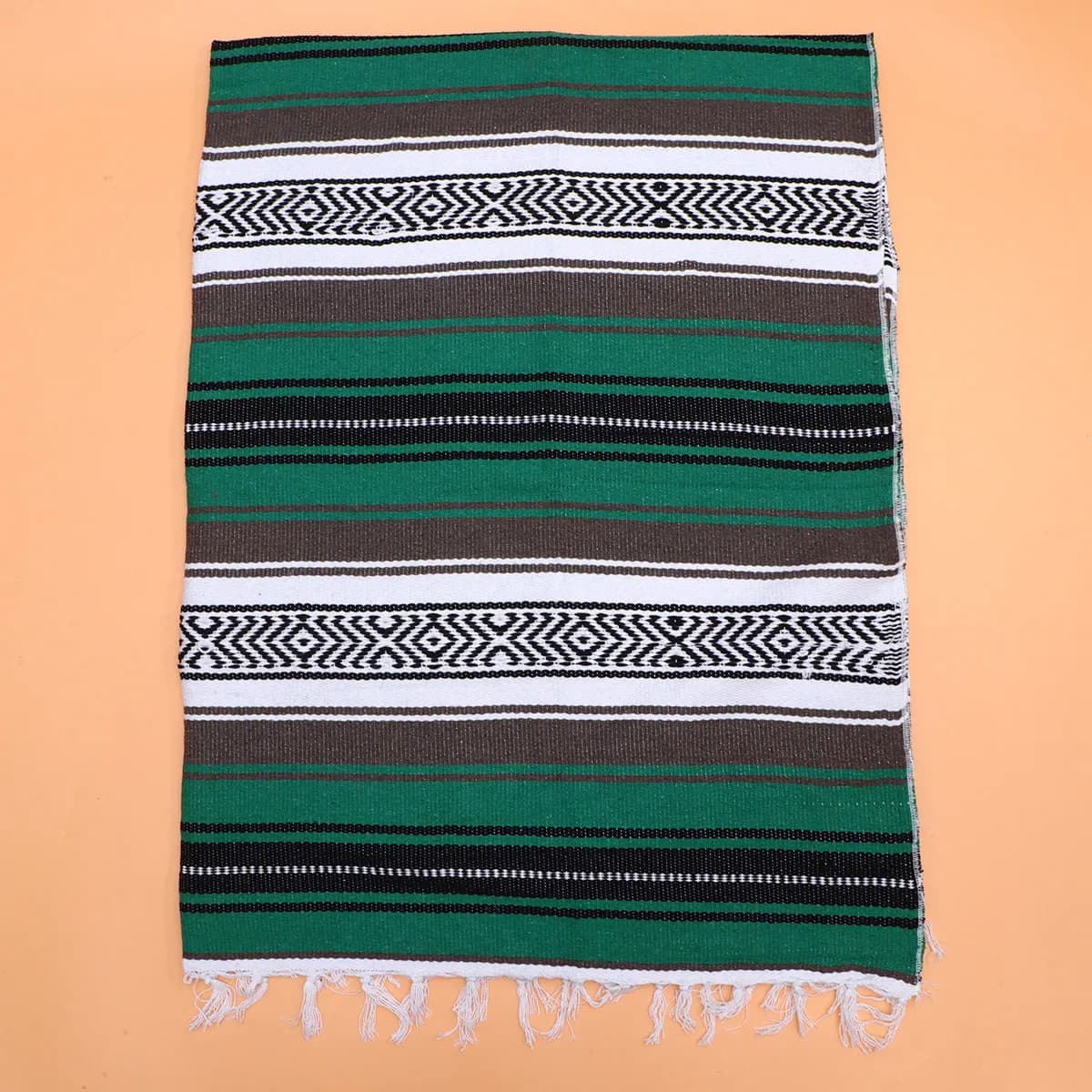 Coperta Messicana Vivace e Colorata in Cotone e Poliestere, Tappetino Yoga, Mantella, Decorazione per Camera da Letto e Auto