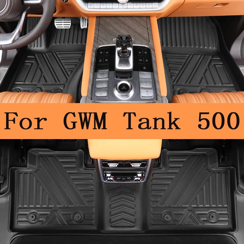 Tappetini per lo Styling dell'auto per serbatoio GWM 500 2022-2024 cuscinetti per piedi in TPE personalizzati a doppio strato copertura accessori per pavimenti interni