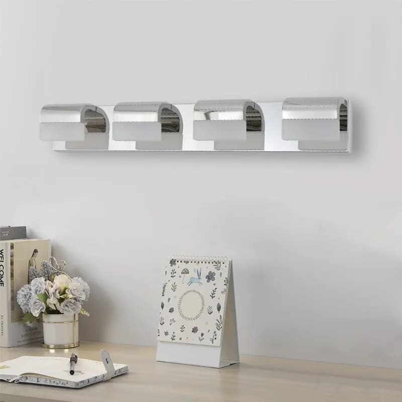 Moderna illuminazione da parete per bagno con luce da bagno a LED a 4 luci sopra lo specchio