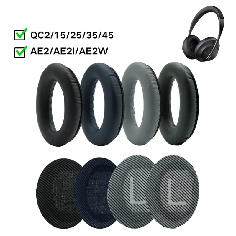 Cuscinetti auricolari di ricambio per Bose QuietComfort QC-35 QC-35-II QC-25 QC-15 QC-2 Ae2/Ae2i/Ae2W con spessore maggiore