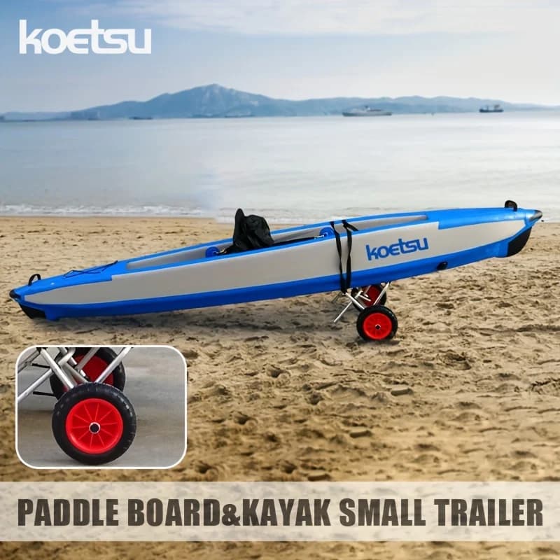 KOETSU Paddle board carrello kayak in lega di alluminio canoa kayak barca d'assalto barca da deriva rimorchio mobile