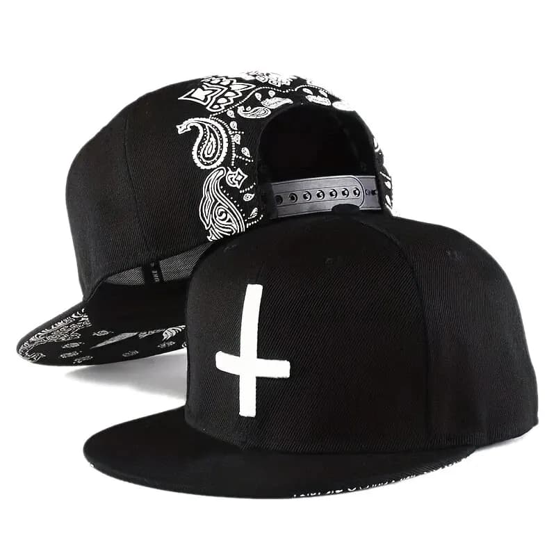 Hip-hop hats with unisex flat cross embroidery Spring Autumn random baseball caps adjustable for outdoors Sun protection hat