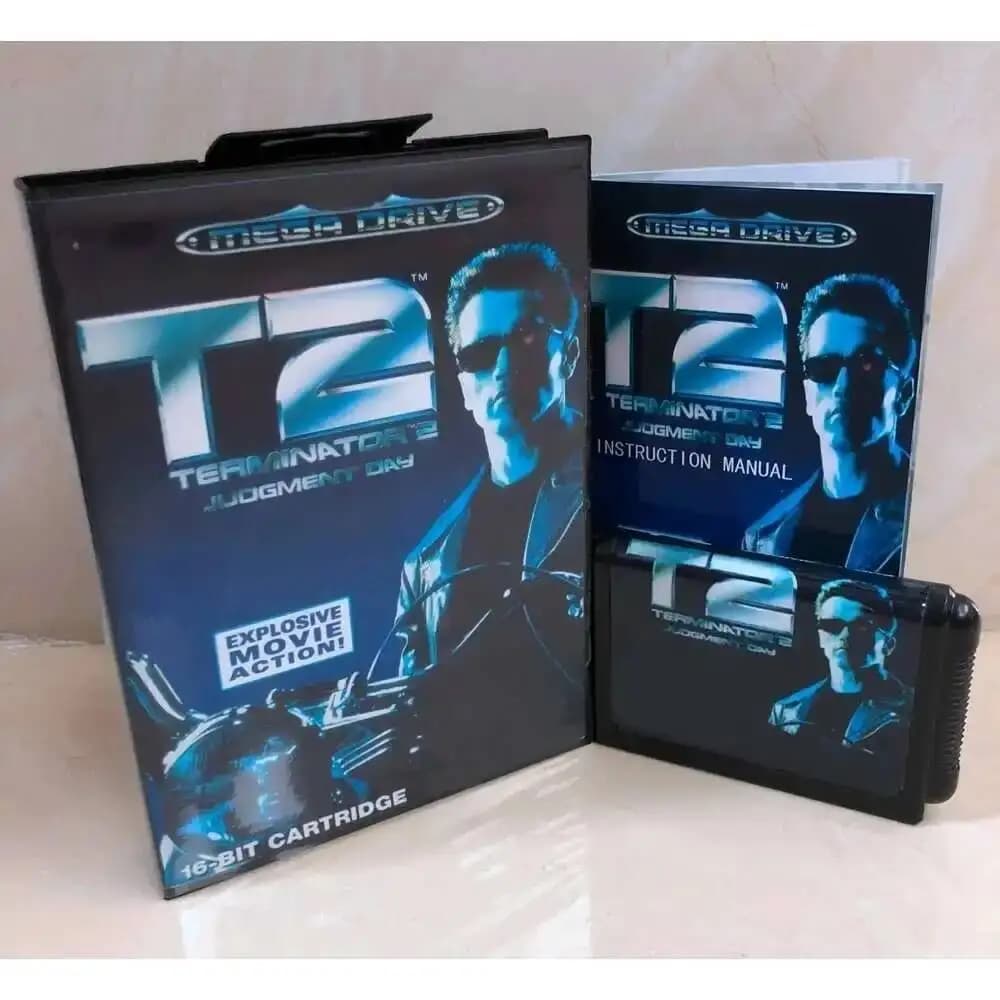 Nuovo arrivo: scheda di gioco T2 JD 16bit MD con scatola e manuale per Sega Mega Drive/Genesis