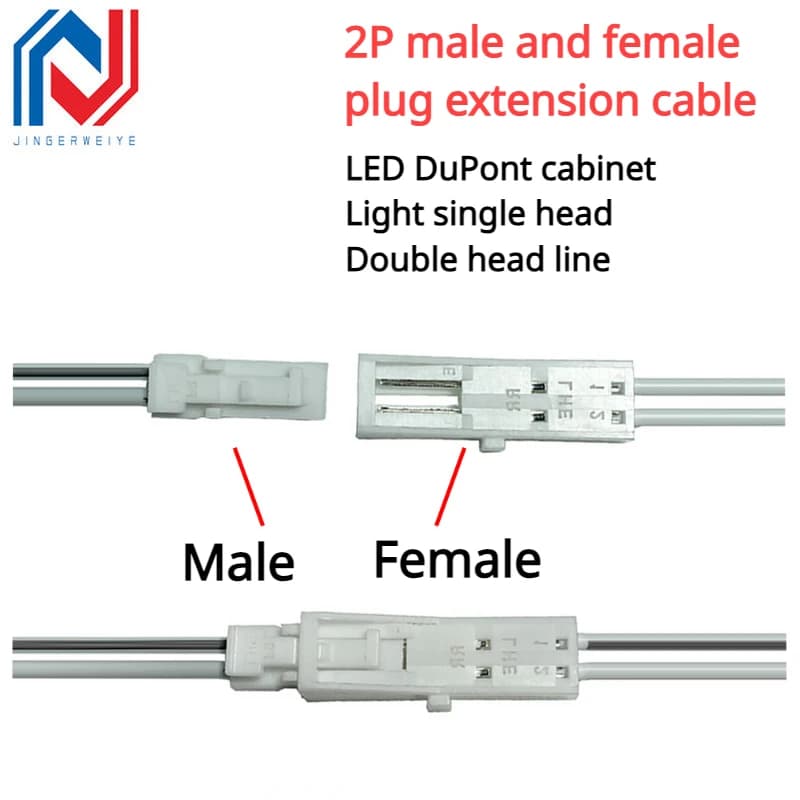 Cavo di prolunga LED DuPont da 1 pz/lotto con connettore 2P maschio e femmina per strisce LED e lampade