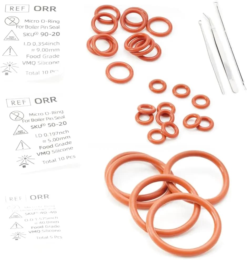 Kit di riparazione O-ring in silicone per uso alimentare, per risolvere le problemi dell'acqua calda del gruppo di birra con perno della caldaia, compatibile con macchine da caffè Philips