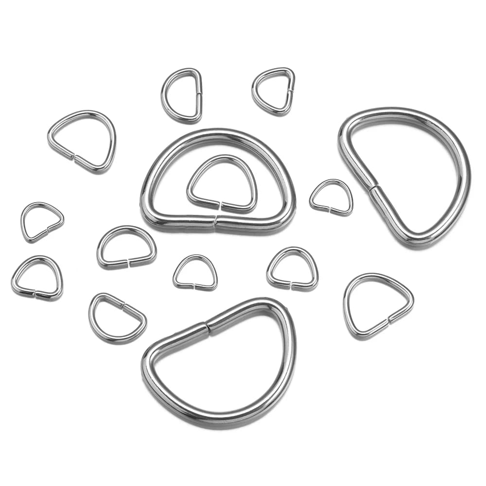 100/200 pz D Forma Anello A Molla Apribile Borsa In Pelle Borsa Della Cinghia Fibbia Collegare Portachiavi Ciondolo Catena Del Cane Chiusura Clip Moschettone