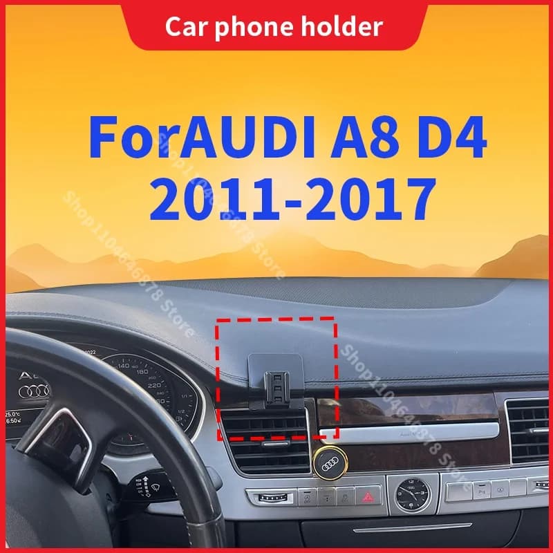 Car Phone Holder For AUDI A8 D4 2011 2012 2013 2014 2015 2016 2017 Fixed Bracket Base Special Wireless Charging Phone Mounts