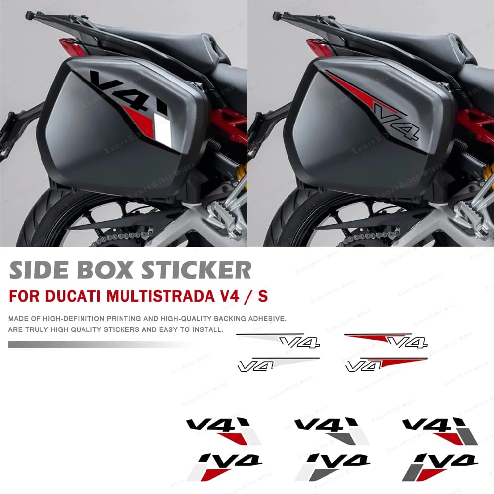 Per Ducati Multistrada V4S V4 S Touring Moto Vario Custodia adesiva Scatole laterali Borse laterali Protezione bagagli Decalcomanie