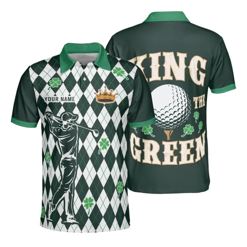 Polo con motivo per il giorno di San Patrizio per uomo, t-shirt da golf personalizzata con stampa 3D, maglietta estiva a maniche corte con risvolto, top sportivo unisex