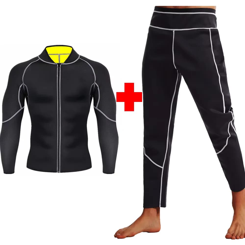 Uomini Dimagrante Sauna Tute di Sudore Shaper Del Corpo Perdita di Peso Cappotto di Compressione Bruciare I Grassi Vita Trainer Hot Thermo Palestra Leggings Shapewear