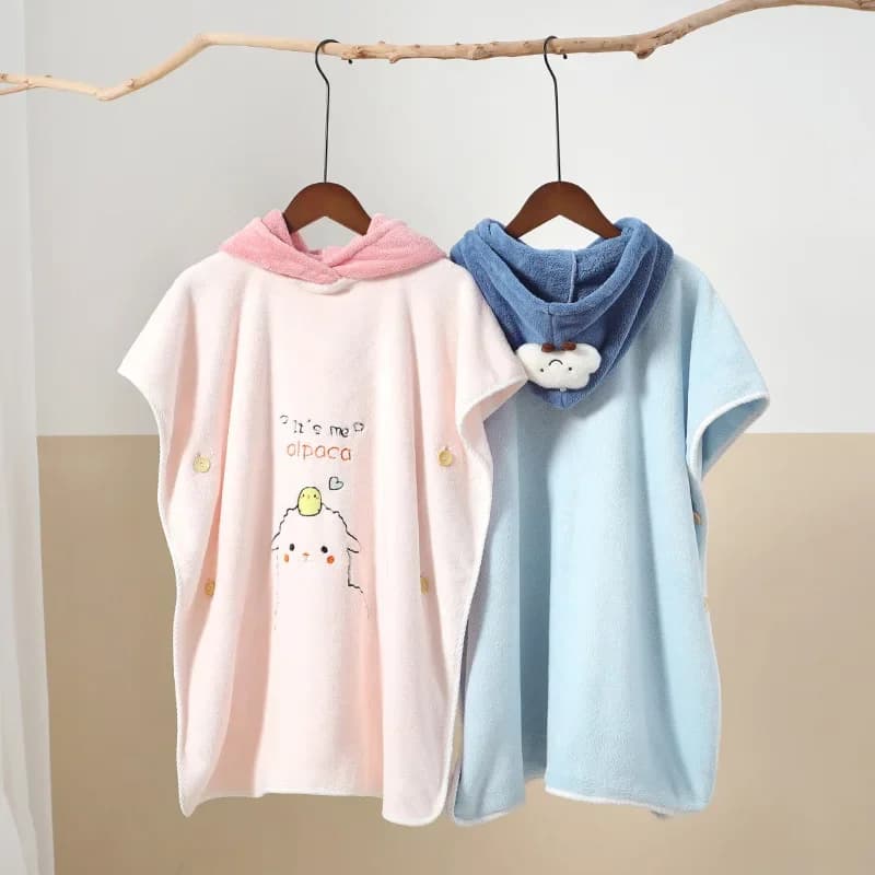 Cute Kids Baby bathrobe with hood baby bathrobes Cartoon for Boys Girls Toddler Beach Swim towels