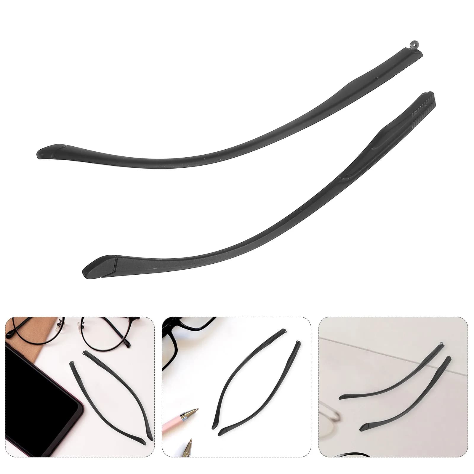 1Pair Universal Tr Material Eyeglass Temple Replacement Arms 6.5mm External Thread for Sunglasses Reading Glasses Eyewear Repair