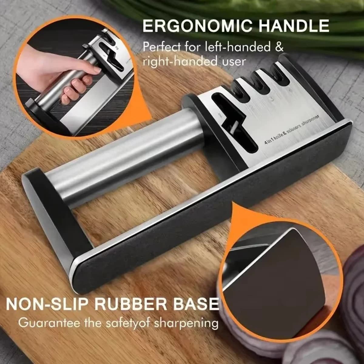 Kit per affilare il diamante | Sistema manuale a 4 fasi per coltelli/forbici, base antiscivolo e design portatile per attrezzi domestici/campeggio